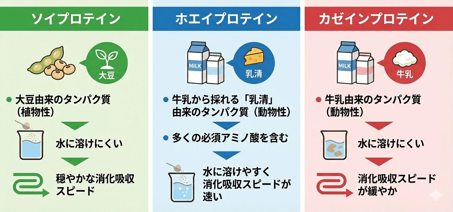 プロテインの違い・イメージ画像