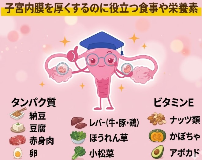 子宮内膜厚くする栄養