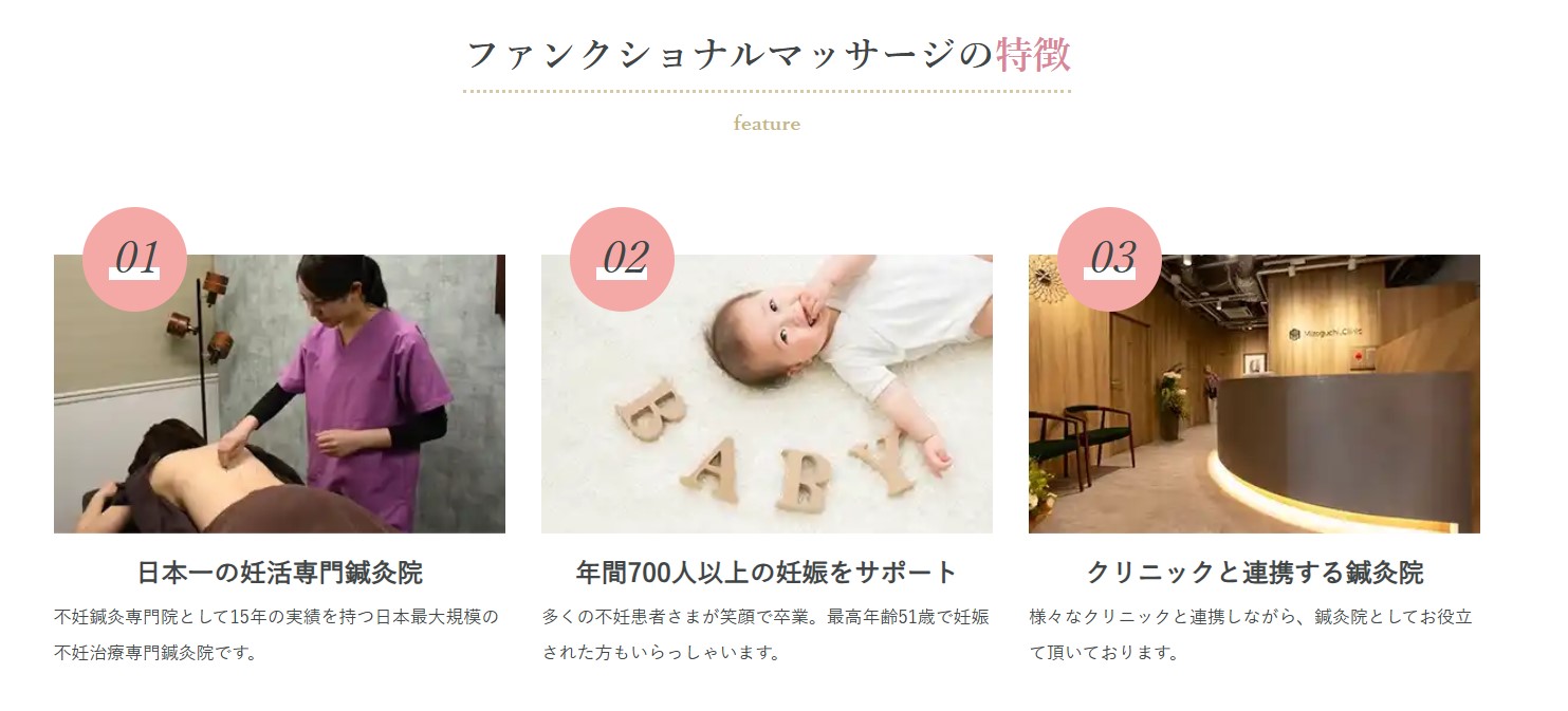 ファンクショナルマッサージ治療室の特徴